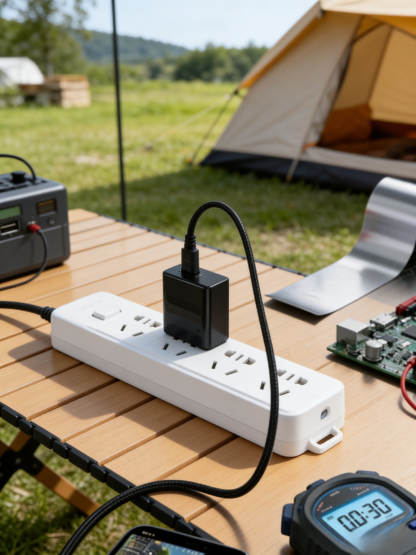 4-Port Smart Travel Charger (UK Plug) | Intelligent Power Delivery & Battery Health Protection | Multi-Device Fast Charging for Phone, Tablet & Watch | Compact Everyday Carry