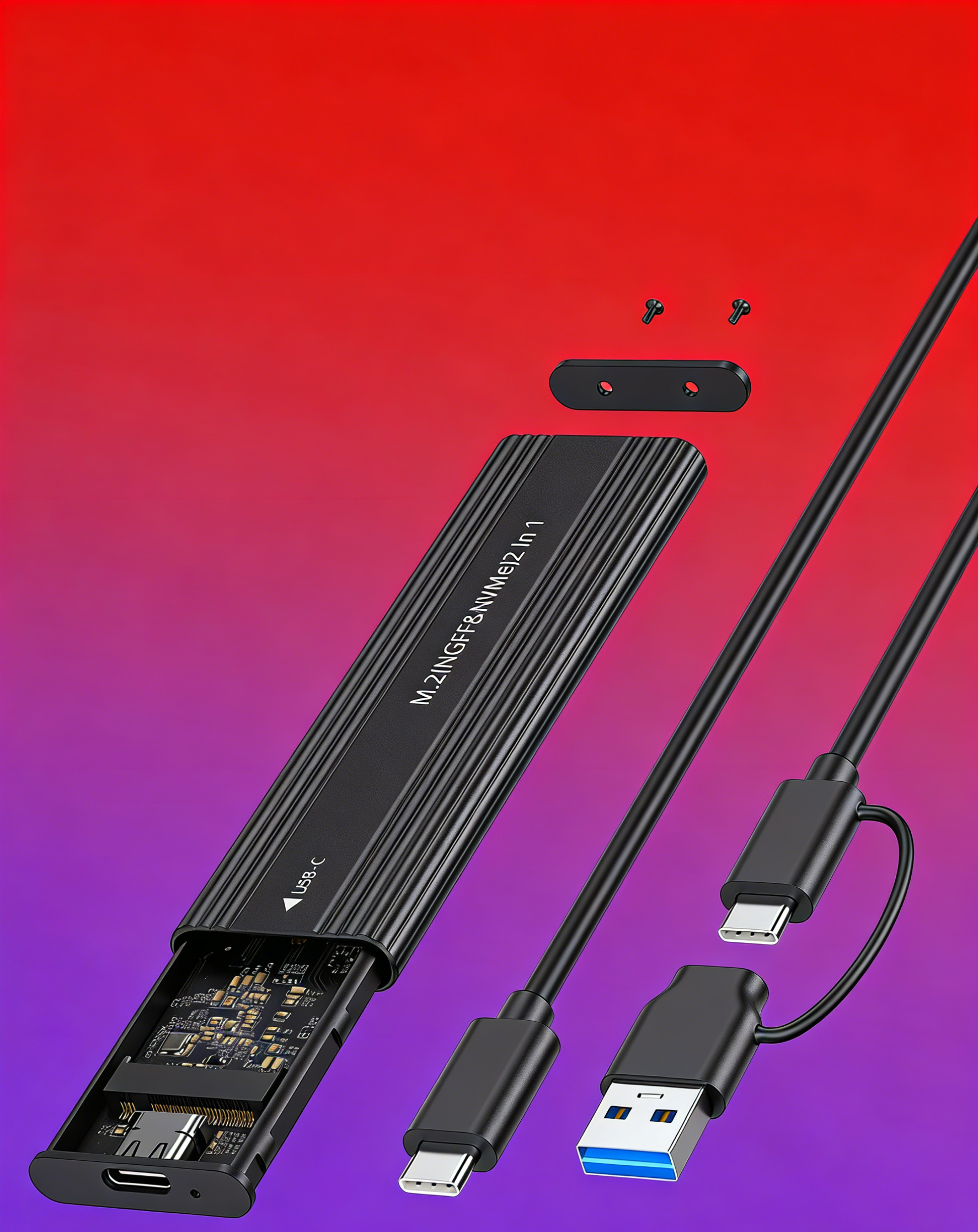 Ultra-Fast Mini Portable SSD | Large Capacity External Hard Drive | High-Speed USB 3.1 Data Transfer for Laptop, Phone & Tablet