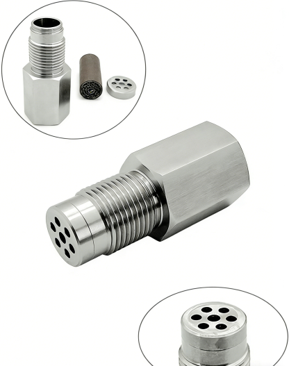 Penyambung Sensor Oksigen Stainless Steel dengan Mini Catalytic Converter | Selesaikan Masalah Lampu Engine Menyala & Kereta Semput | Aksesori Ekzos Kereta Tahan Karat