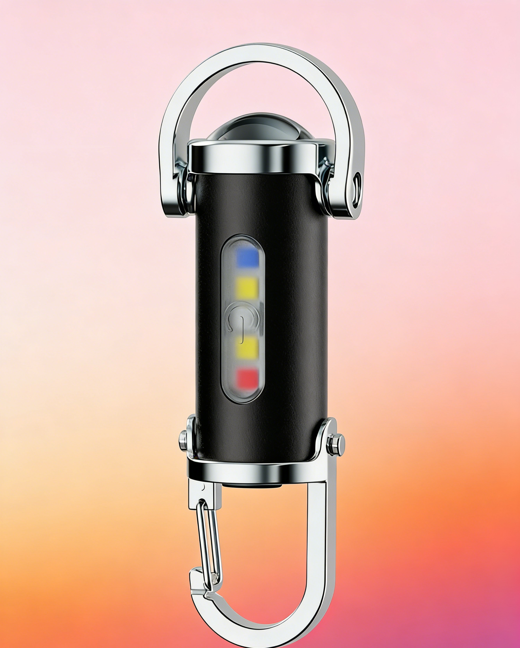 Lampu Suluh Kecemasan SOS Multifungsi 3-dalam-1 | Lampu Isyarat Amaran Pelbagai Warna | LED Mudah Alih Sangat Terang dengan Klip Carabiner | Alatan Survival Luar Rumah