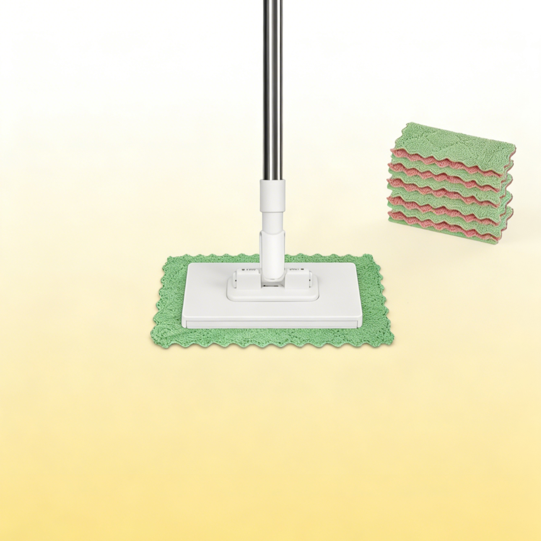 Automatic Grip Towel Mop 2.0 | 100% Hands-Free Cleaning | Universal Clip for Old Towels, Wipes & Kitchen Paper | 360° Rotating Head for Floor, Tile & Glass | Free Disposable Wipes Set