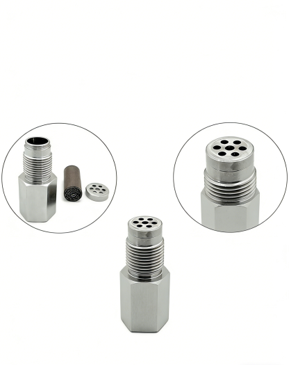 Penyambung Sensor Oksigen Stainless Steel dengan Mini Catalytic Converter | Selesaikan Masalah Lampu Engine Menyala & Kereta Semput | Aksesori Ekzos Kereta Tahan Karat