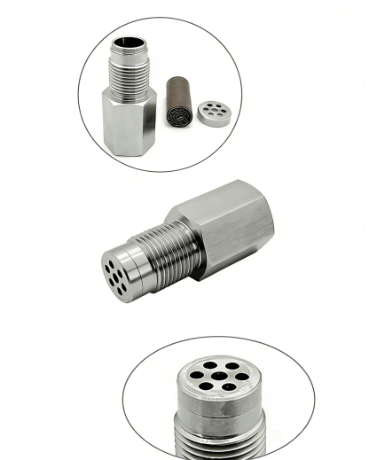 Penyambung Sensor Oksigen Stainless Steel dengan Mini Catalytic Converter | Selesaikan Masalah Lampu Engine Menyala & Kereta Semput | Aksesori Ekzos Kereta Tahan Karat