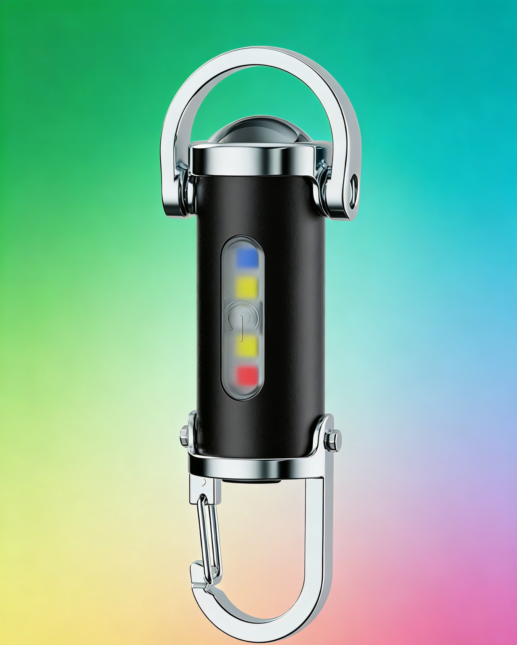 Lampu Suluh Kecemasan SOS Multifungsi 3-dalam-1 | Lampu Isyarat Amaran Pelbagai Warna | LED Mudah Alih Sangat Terang dengan Klip Carabiner | Alatan Survival Luar Rumah
