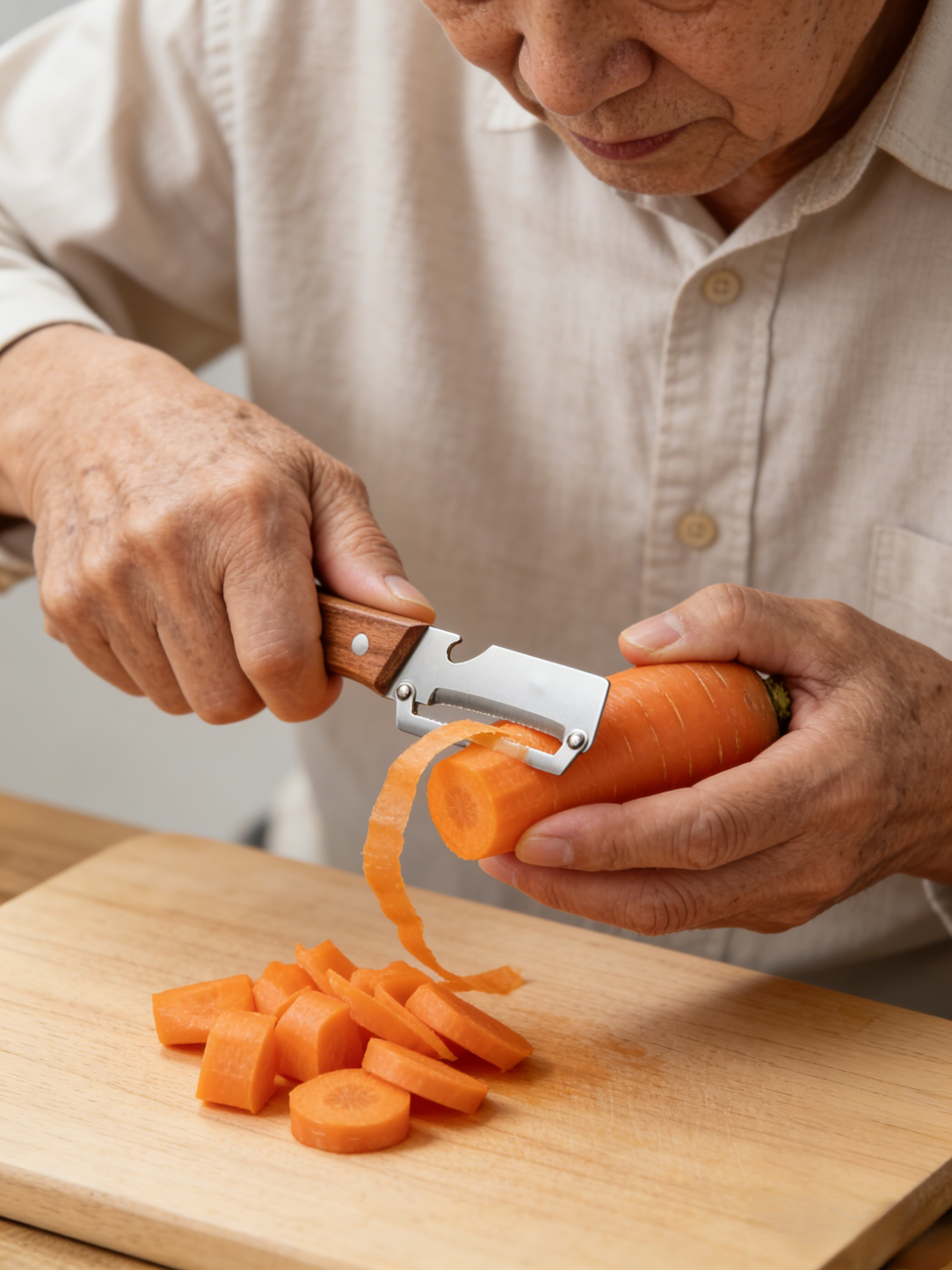 Heavy-Duty Stainless Steel Peeler: Extra-Wide Multi-function Blade for Cabbage Shredding & Tough Skin Veggies