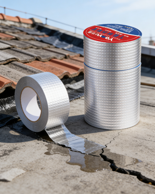 Pita Pelekat Kalis Air Aluminum Foil Butyl 【Beli 1 Percuma 1】- Pelekat Atap Bocor Super Kuat - Sesuai untuk Retakan Dinding, Paip & Atap Zink (Tahan Panas & Hujan)