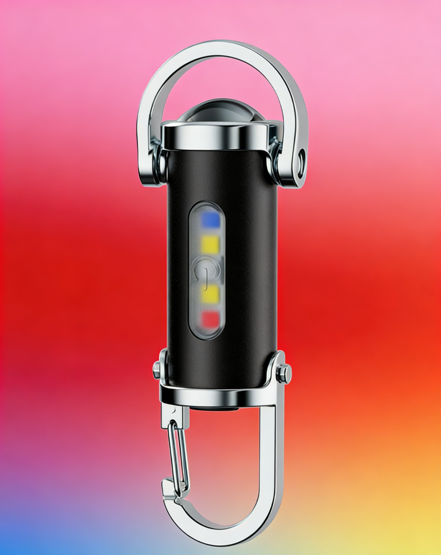 Lampu Suluh Kecemasan SOS Multifungsi 3-dalam-1 | Lampu Isyarat Amaran Pelbagai Warna | LED Mudah Alih Sangat Terang dengan Klip Carabiner | Alatan Survival Luar Rumah