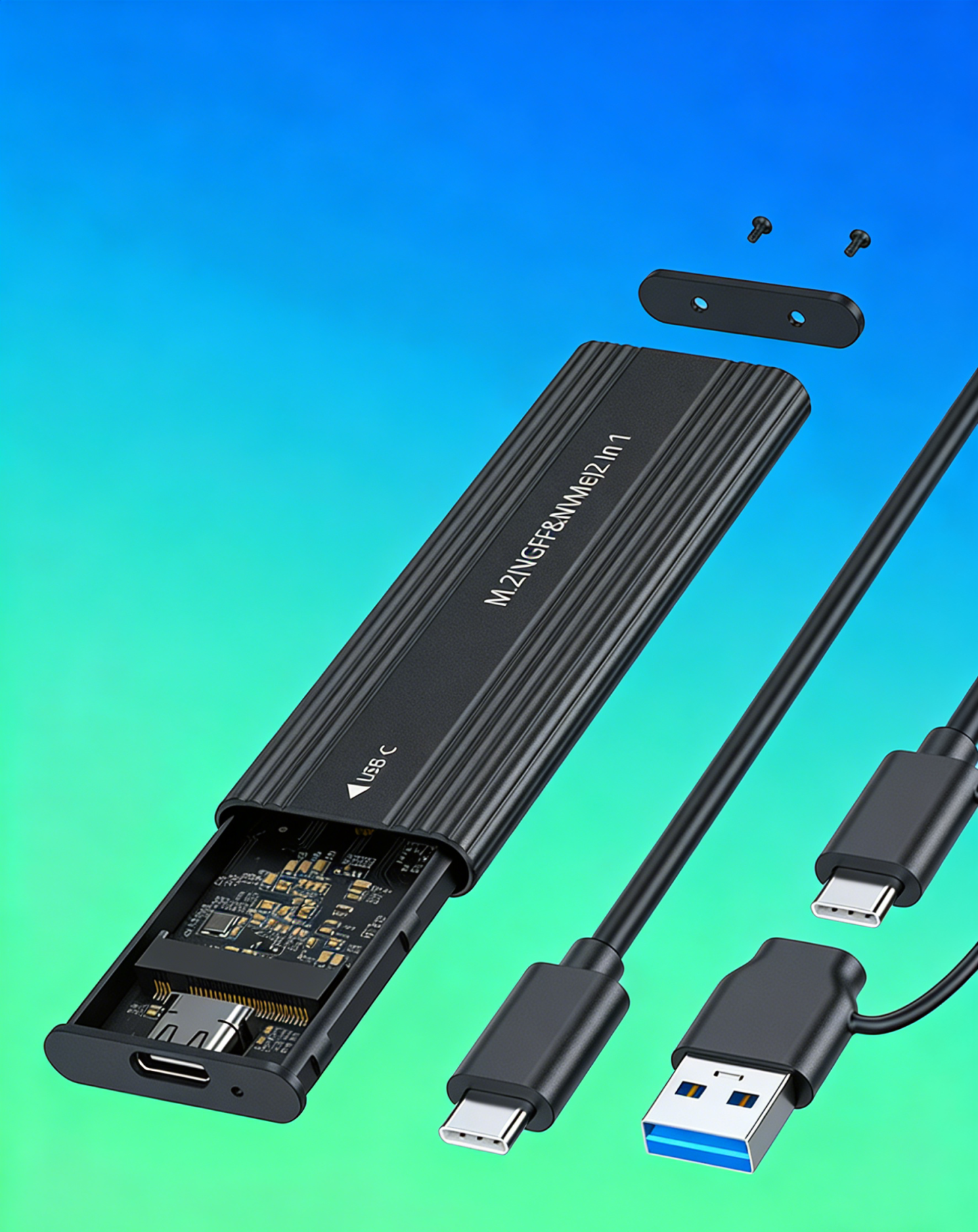 Ultra-Fast Mini Portable SSD | Large Capacity External Hard Drive | High-Speed USB 3.1 Data Transfer for Laptop, Phone & Tablet