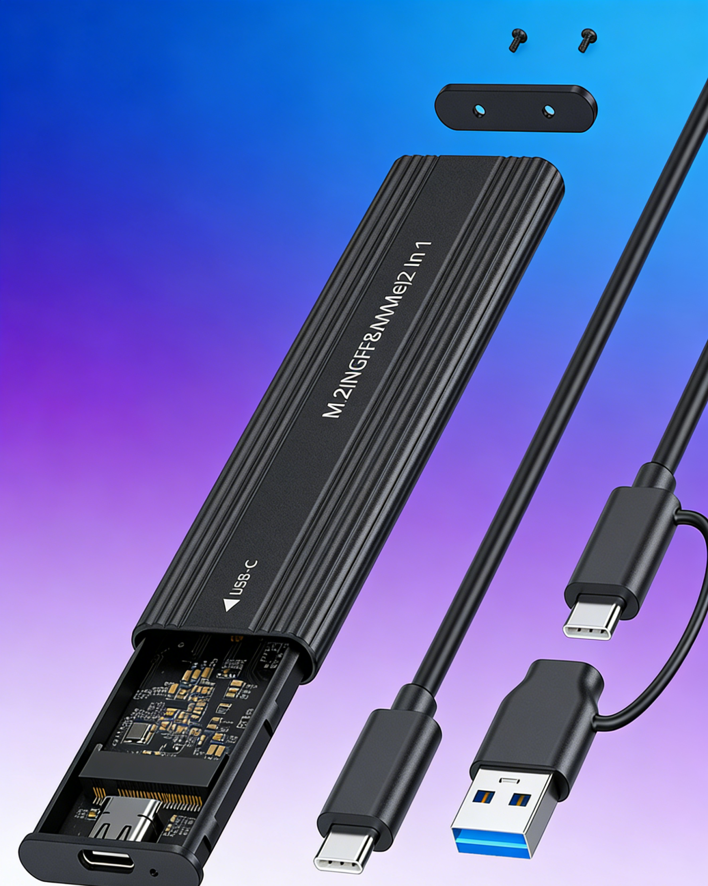 Ultra-Fast Mini Portable SSD | Large Capacity External Hard Drive | High-Speed USB 3.1 Data Transfer for Laptop, Phone & Tablet