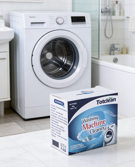 Deep Cleaning Washing Machine Cleaner Effervescent Tablets - Deodorizing & Scale Removal for Top & Front Load Washers - Removes Hidden Grime, Mold & Musty Odors (12pcs/Pack)