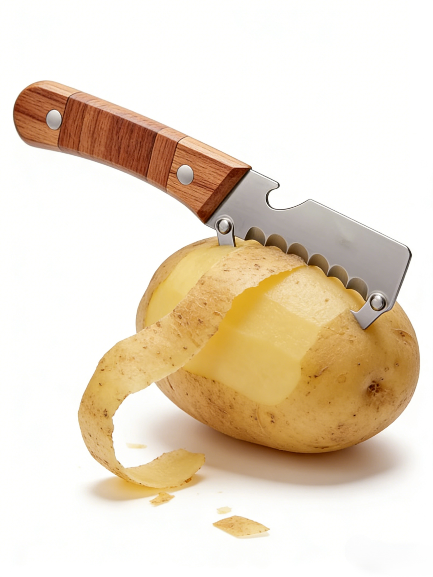 Heavy-Duty Stainless Steel Peeler: Extra-Wide Multi-function Blade for Cabbage Shredding & Tough Skin Veggies