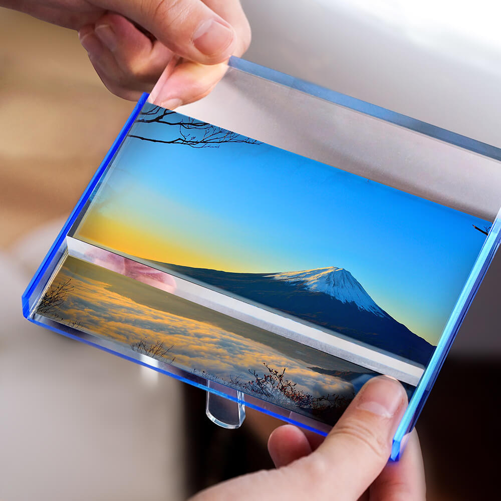 アクリルフレーム 写真立て 2l アクリル フォトフレーム 2L L アクリルフォトフレーム 色紙額 写真フレーム デッサン額 額縁 ハガキサイズ 写真額 結婚祝い 写真パネル 油絵額縁 卓上 フォトスタンド スタンド棒付き  縦置き 横置き