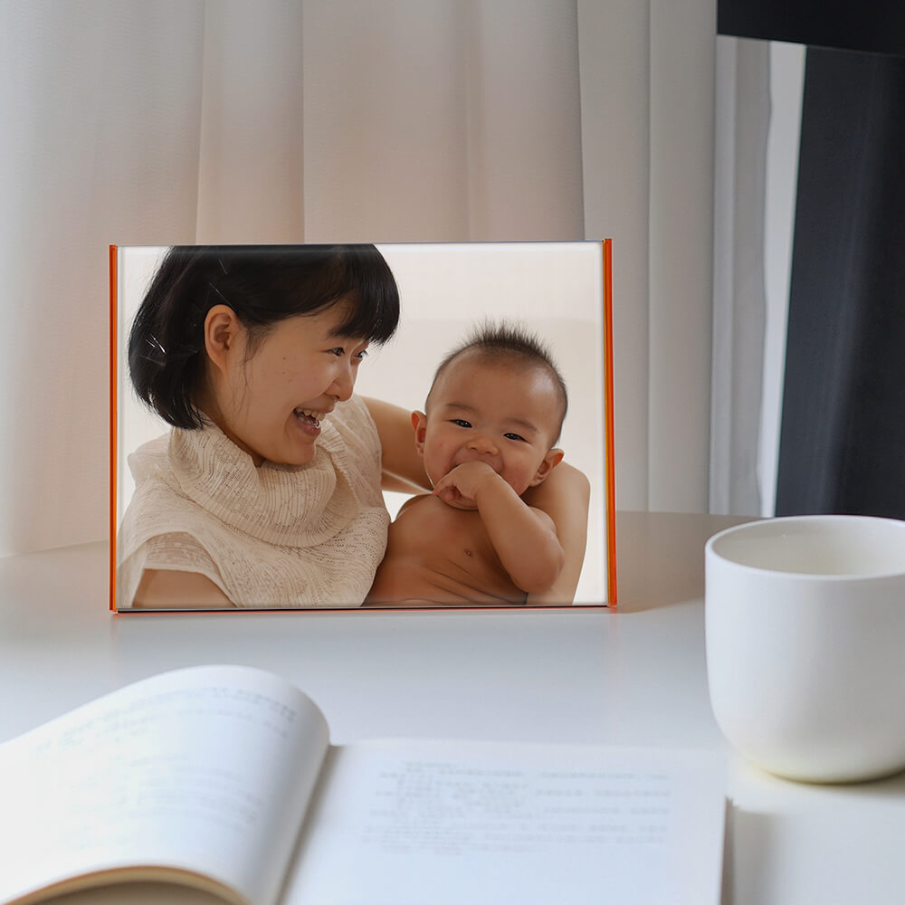 アクリルフレーム 写真立て 2l アクリル フォトフレーム 2L L アクリルフォトフレーム 色紙額 写真フレーム デッサン額 額縁 ハガキサイズ 写真額 結婚祝い 写真パネル 油絵額縁 卓上 フォトスタンド スタンド棒付き  縦置き 横置き