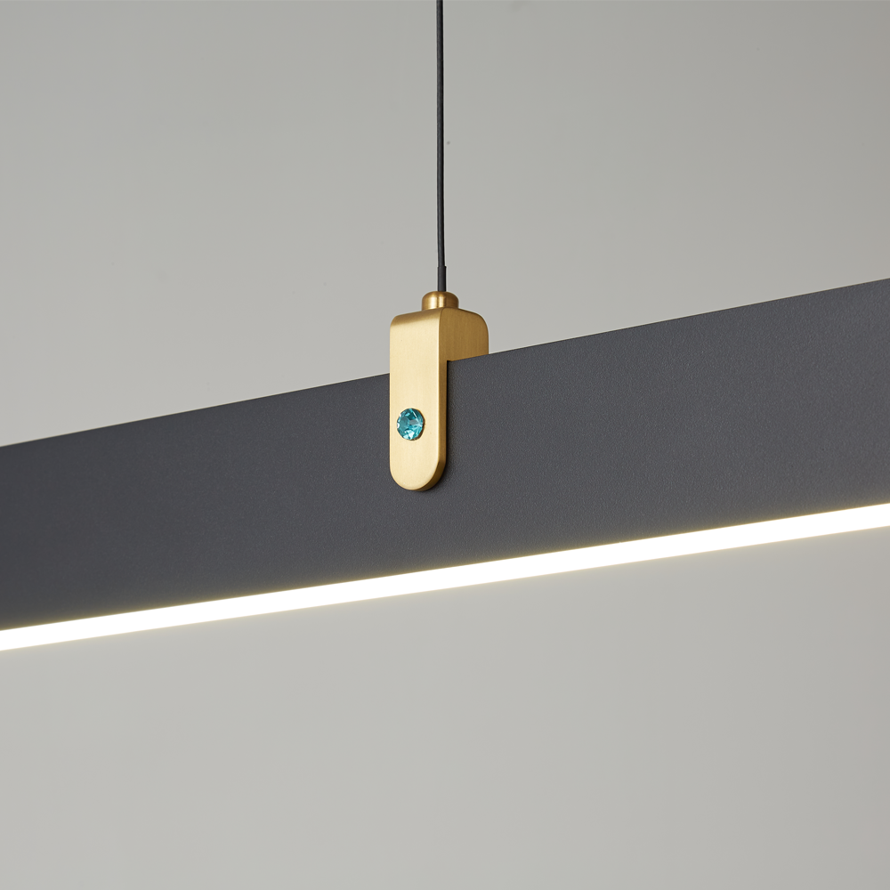 绿石吊燈-黑白2色122cm