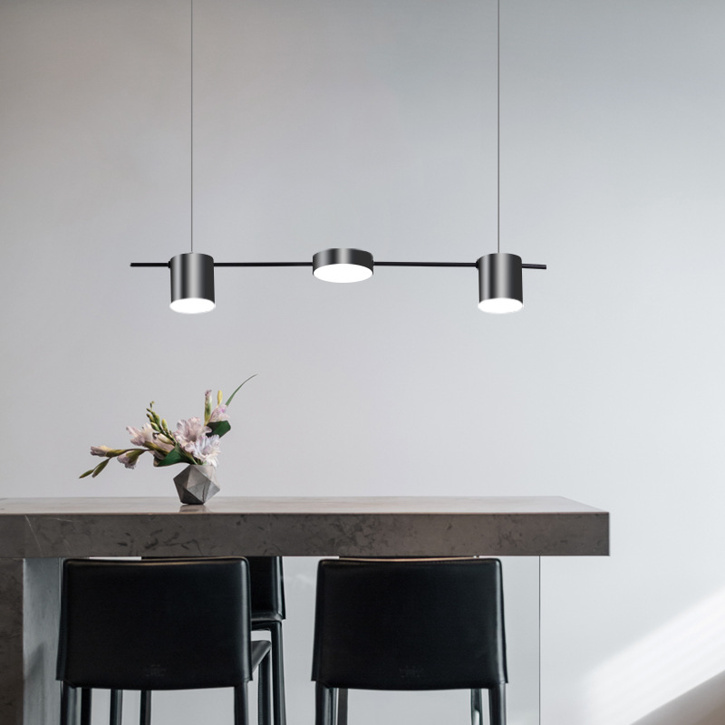 現代簡約長條餐廳吊燈設計師創意飯廳吧檯燈具北歐極簡餐廳吊燈