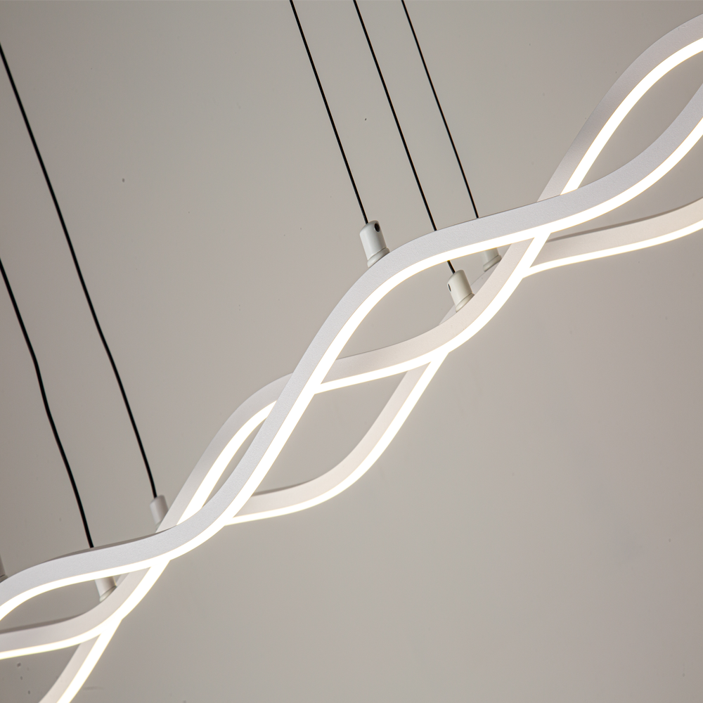 波浪吊燈-白色100cm