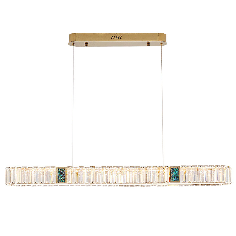 輕奢餐廳吊燈長方形水晶後現代簡約長條創意過道走廊新款吊燈