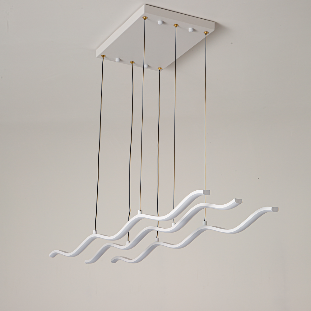 波浪吊燈-白色100cm