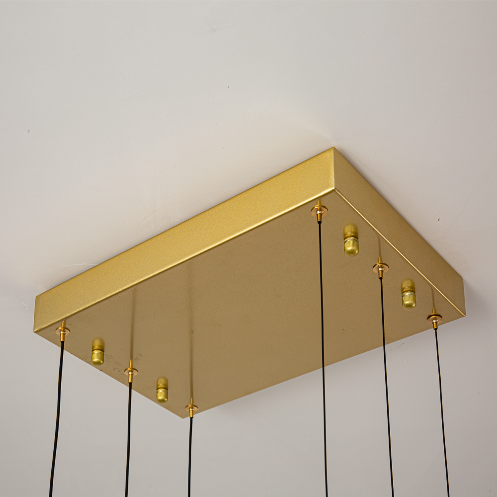 波浪吊燈-金色100cm