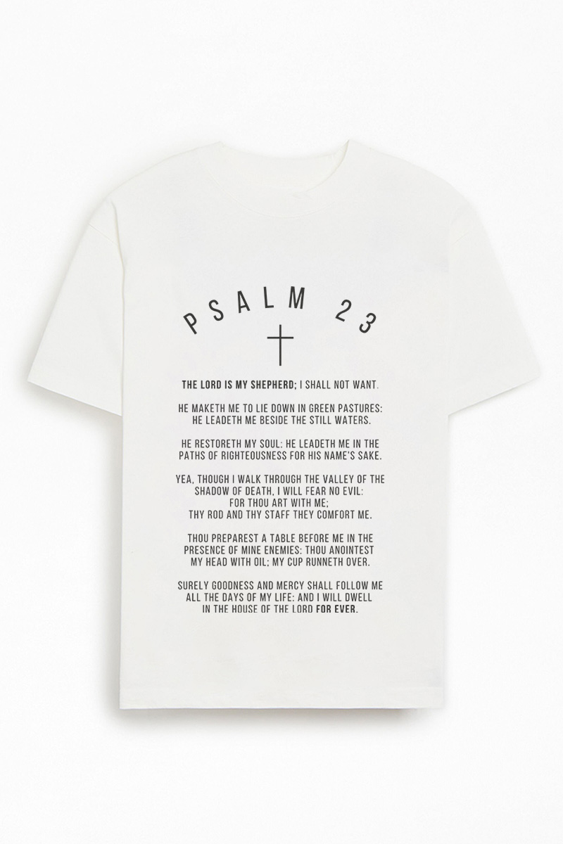 Psalm 23 scripture christian t-shirt - faith & comfort