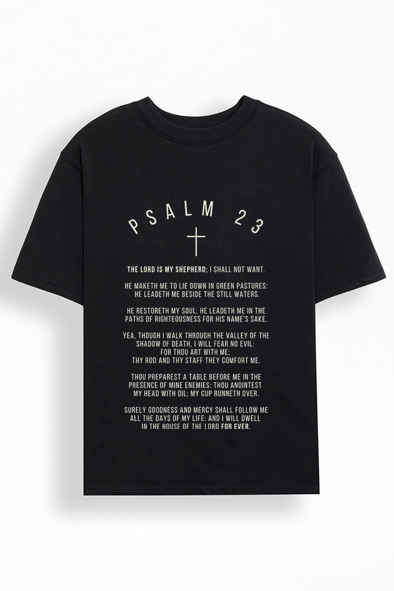 Psalm 23 scripture christian t-shirt - faith & comfort