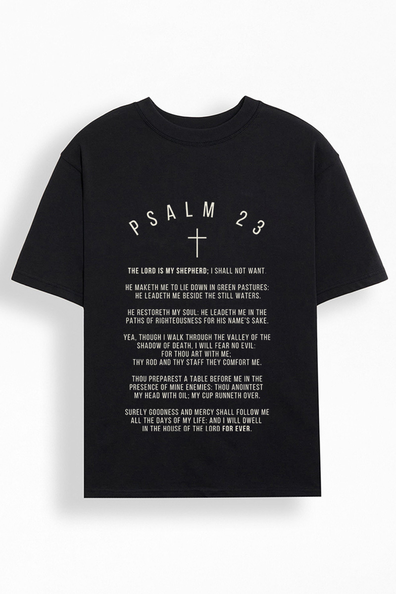 Psalm 23 scripture christian t-shirt - faith & comfort
