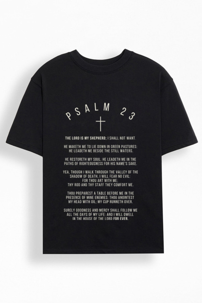 Psalm 23 scripture christian t-shirt - faith & comfort