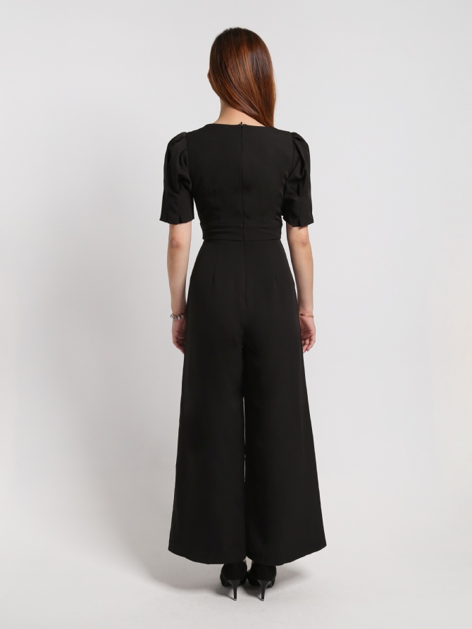 Decorative Belt Basic Jumpsuit 17151