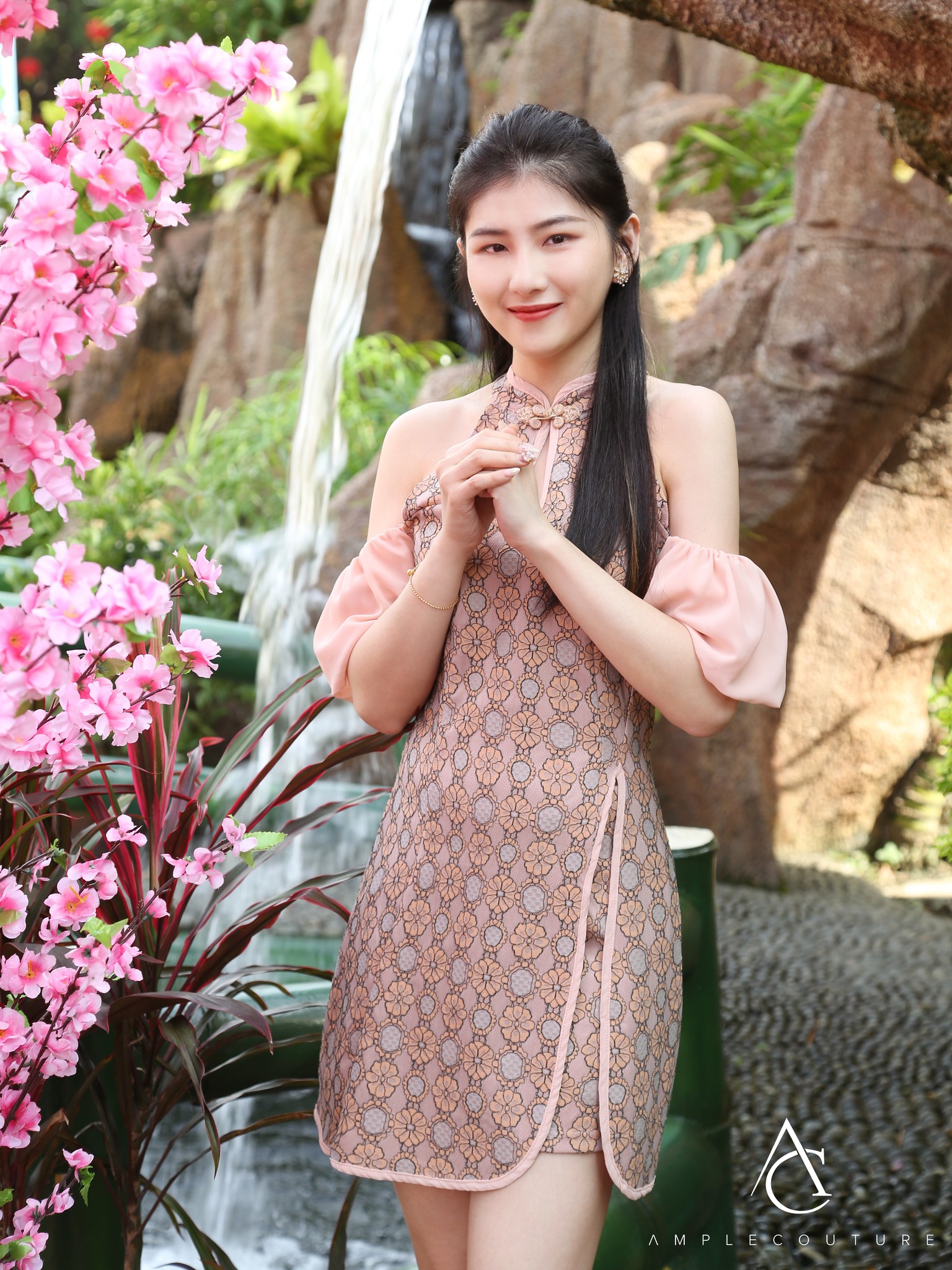 Floral Cheongsam Set AC057