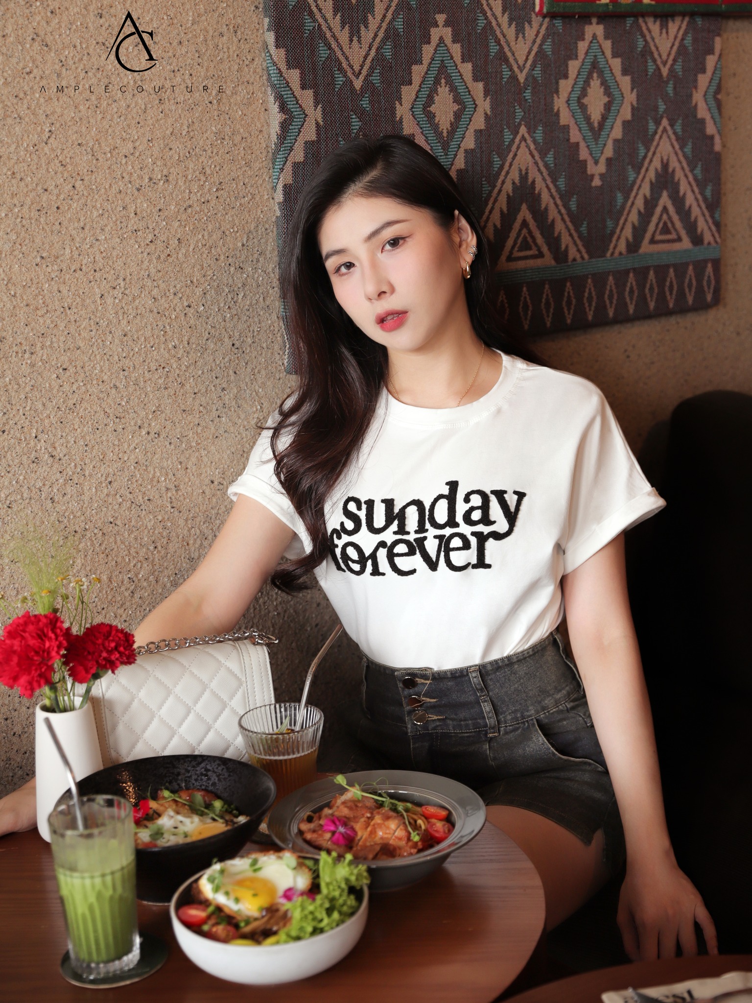 Denim Side Pocket With Belt Short Pants 33902