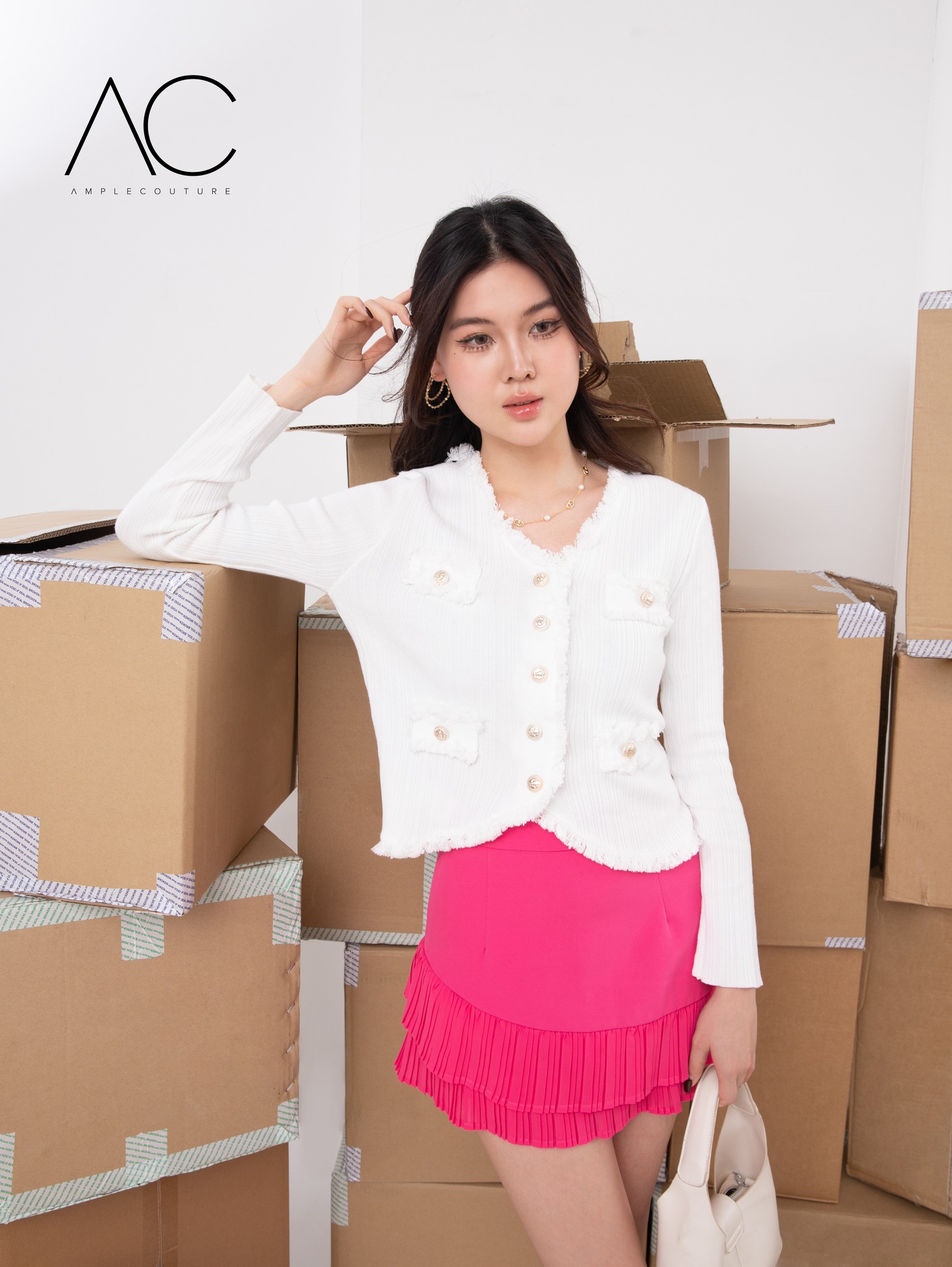 High Waist Layered Pleated Skirt Pants 33821