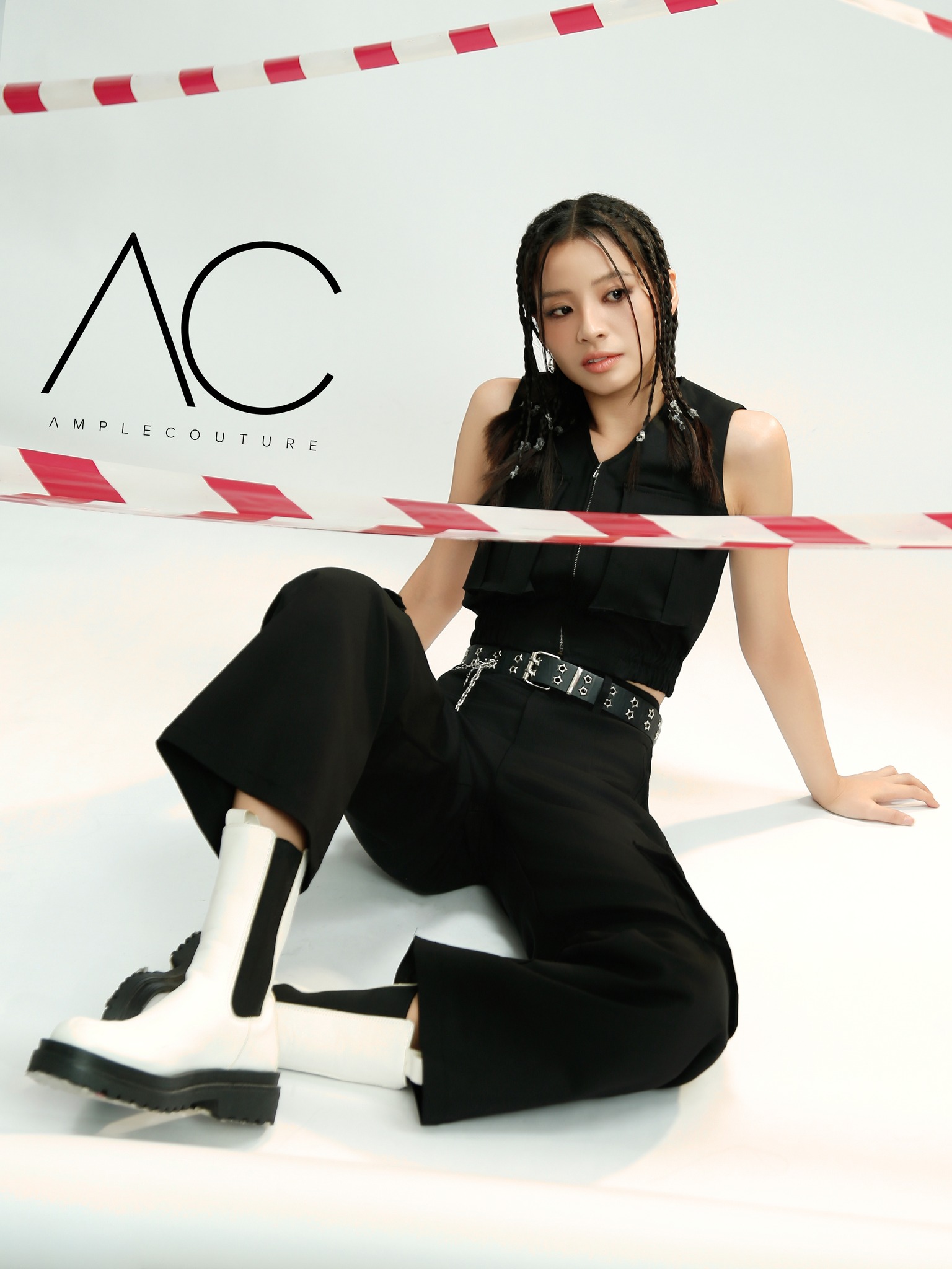 Sleeveless Front Zip With Long Pants Set AC767