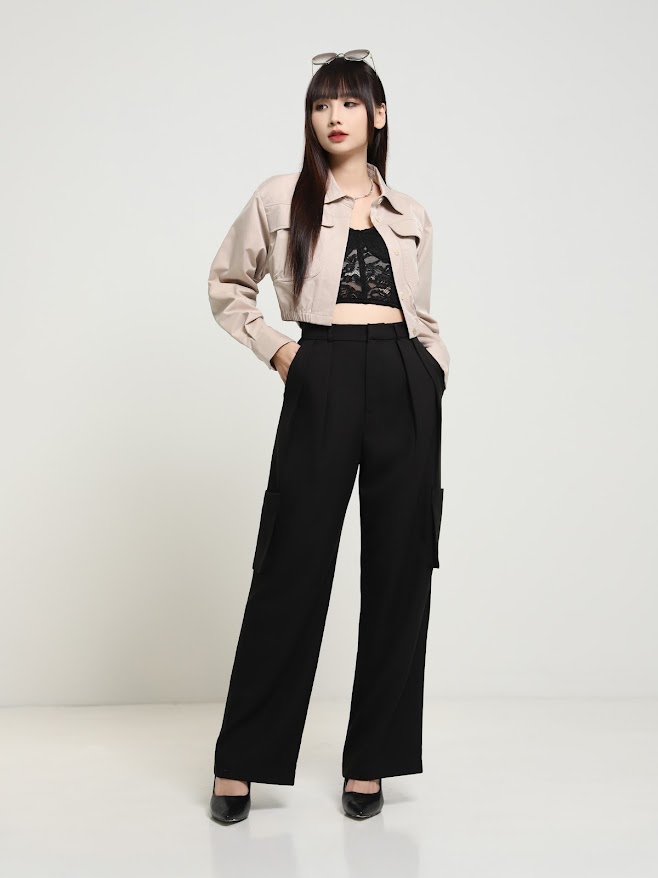Side Pocket Long Pants AC578