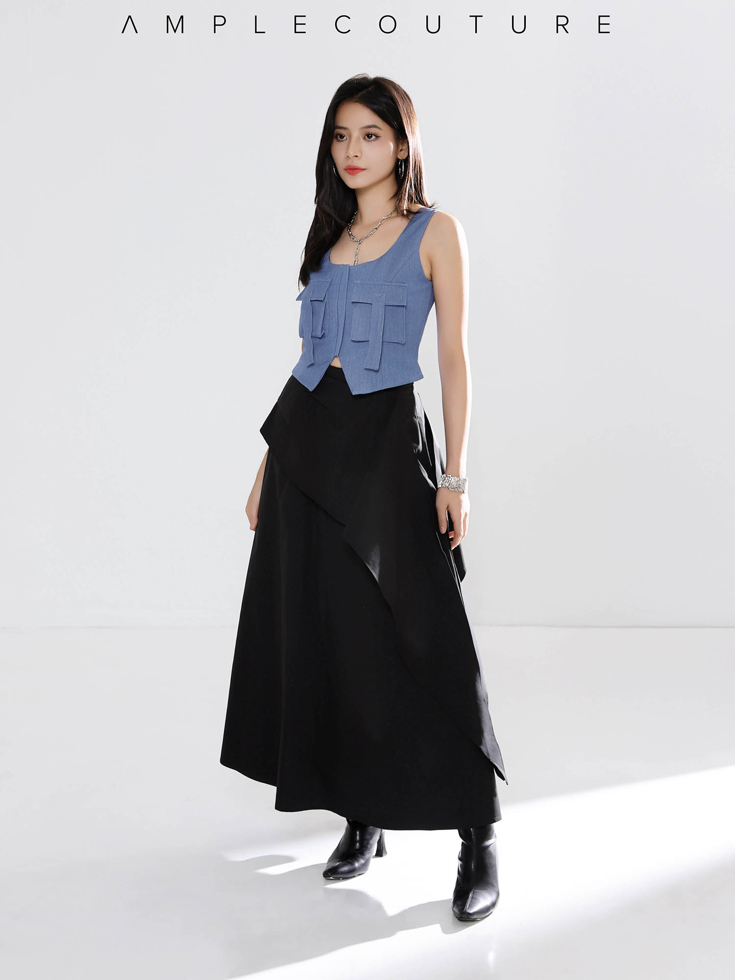 Sleeveless Front Button Top AC150