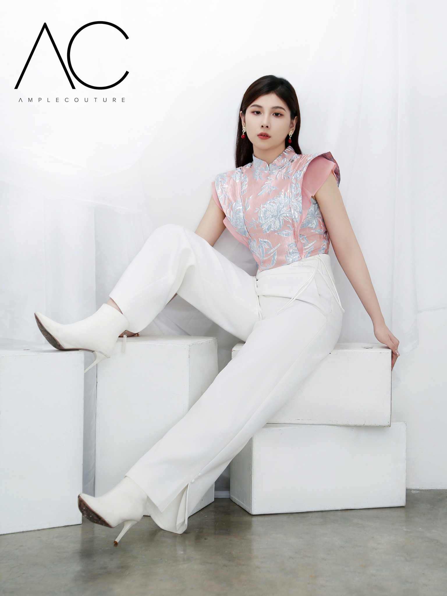 High Waist Side Pocket Long Pant AC546