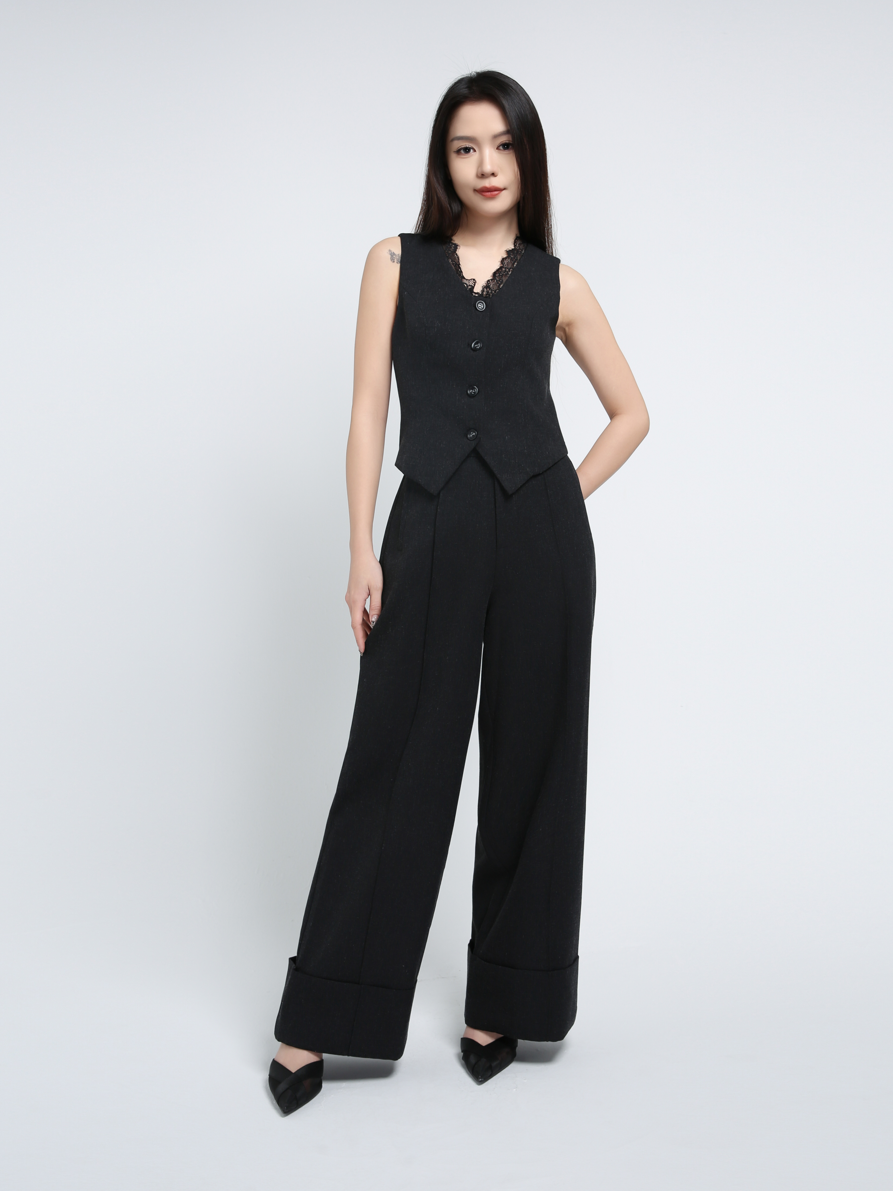 Wide Leg Long Pants AC570