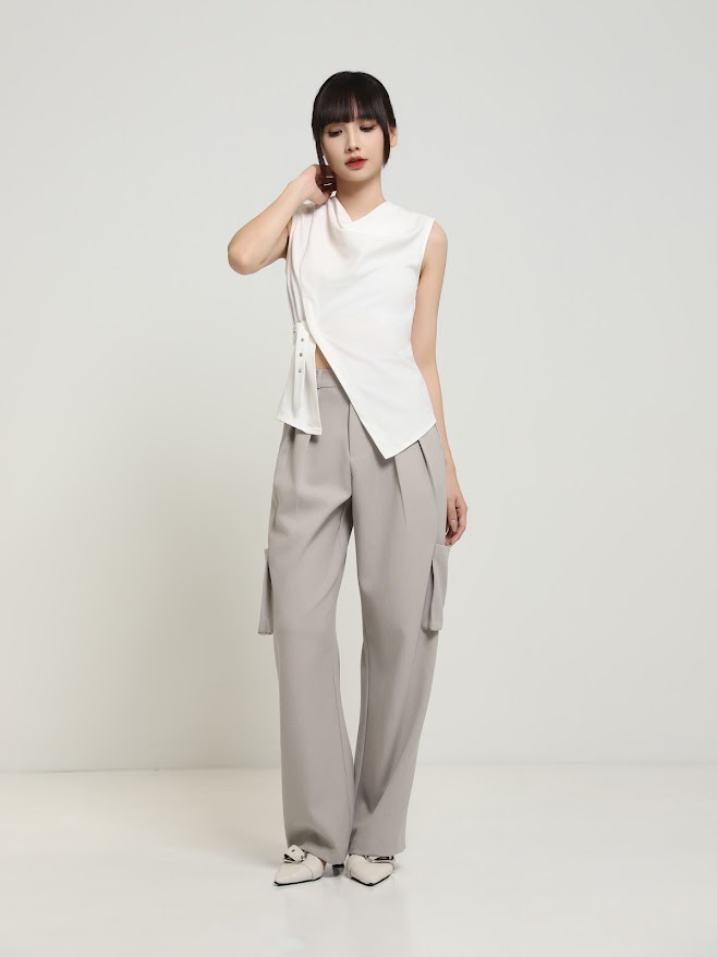 Side Pocket Long Pants AC578