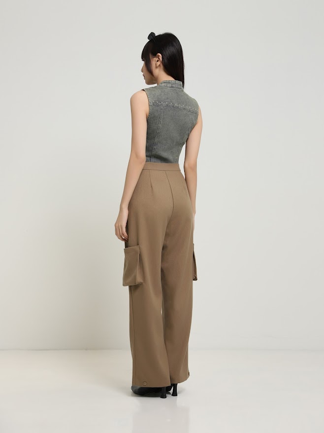 Side Pocket Long Pants AC578