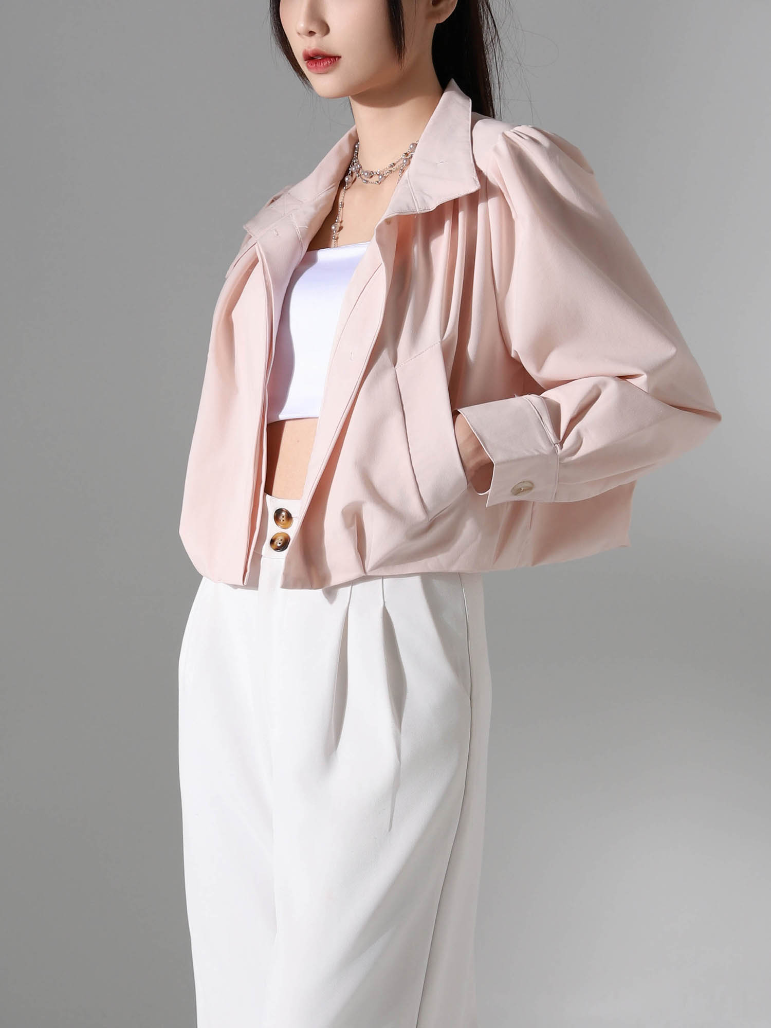 Long Sleeve Front Button Jacket AC844