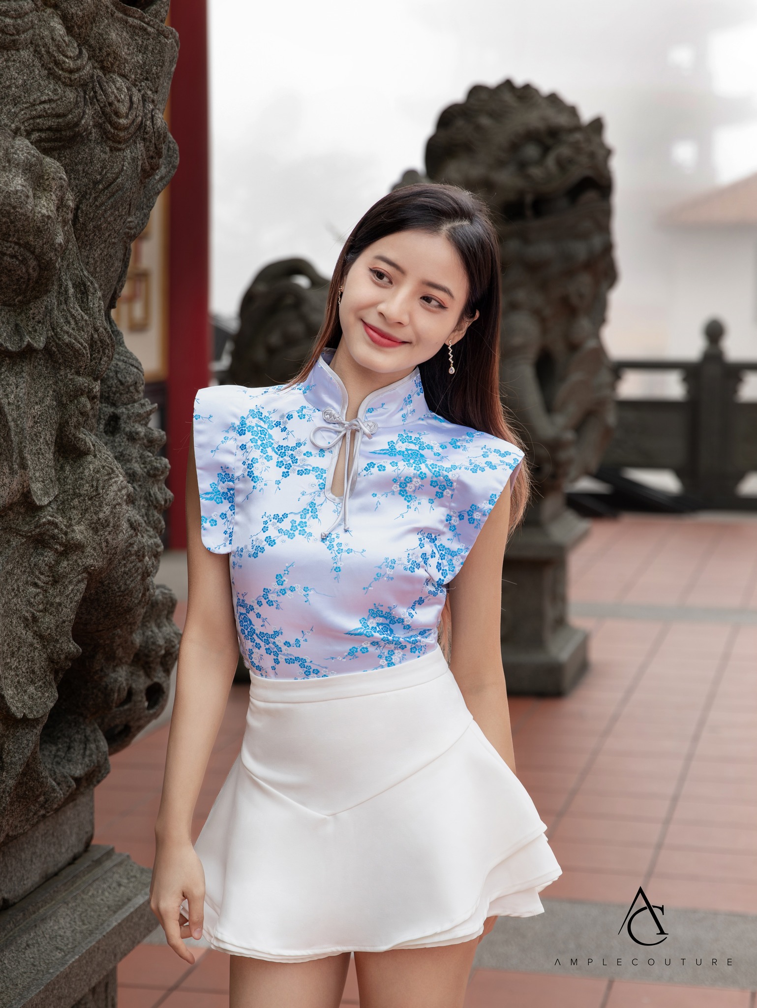 Cheongsam Floral Top AC059