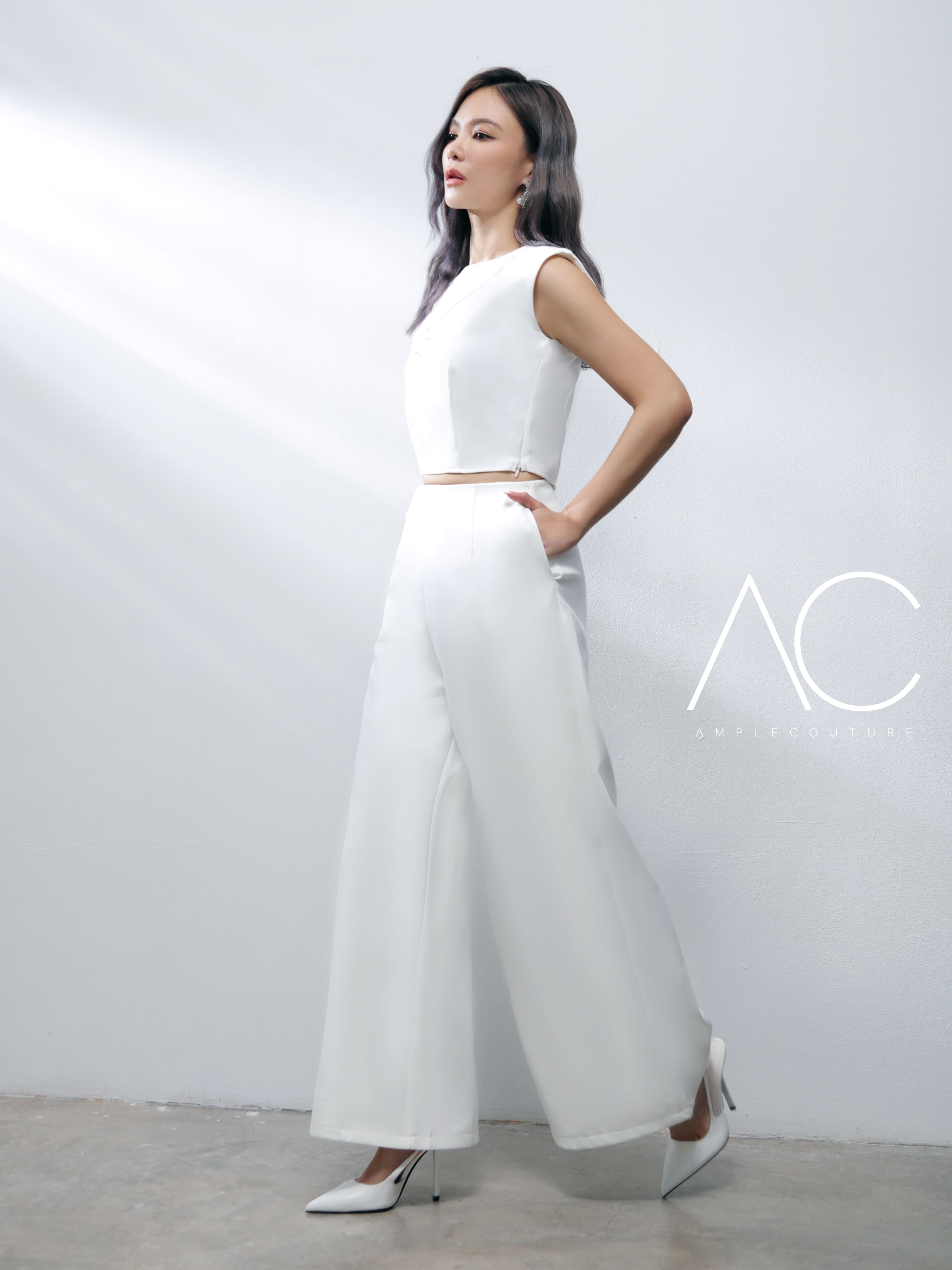 Sleeveless With Chain Top With Long Pant Set AC728