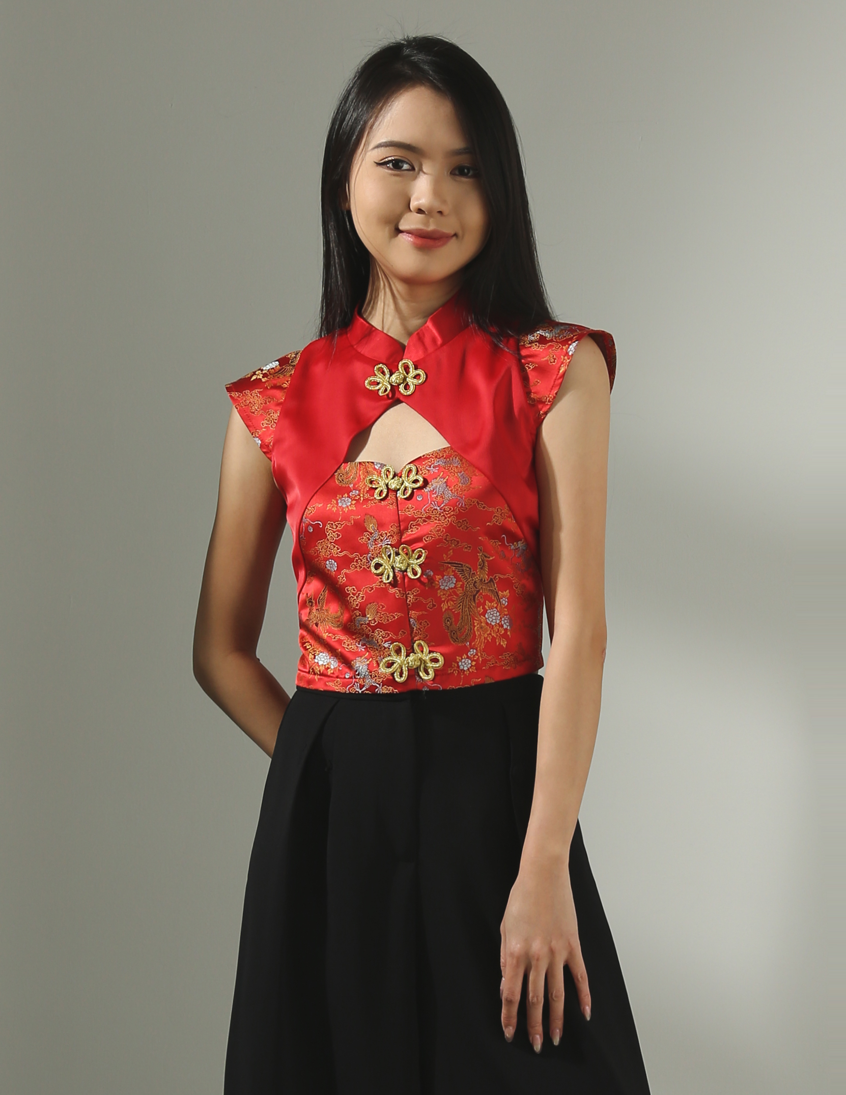 [PREORDER] Fake Two Piece Cheongsam Top AC715