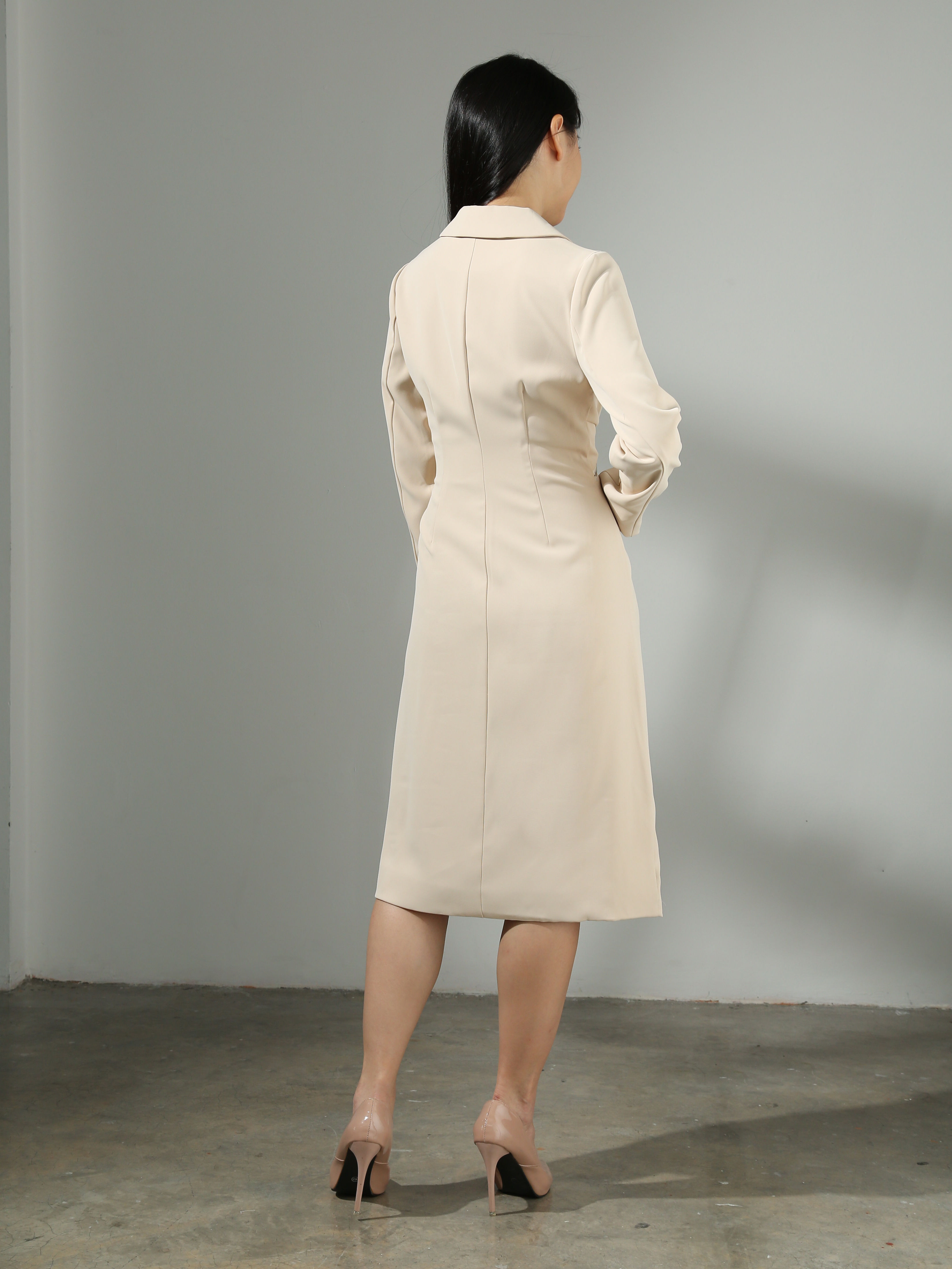 [PREORDER] Front Zip Irregular Long Dress AC424