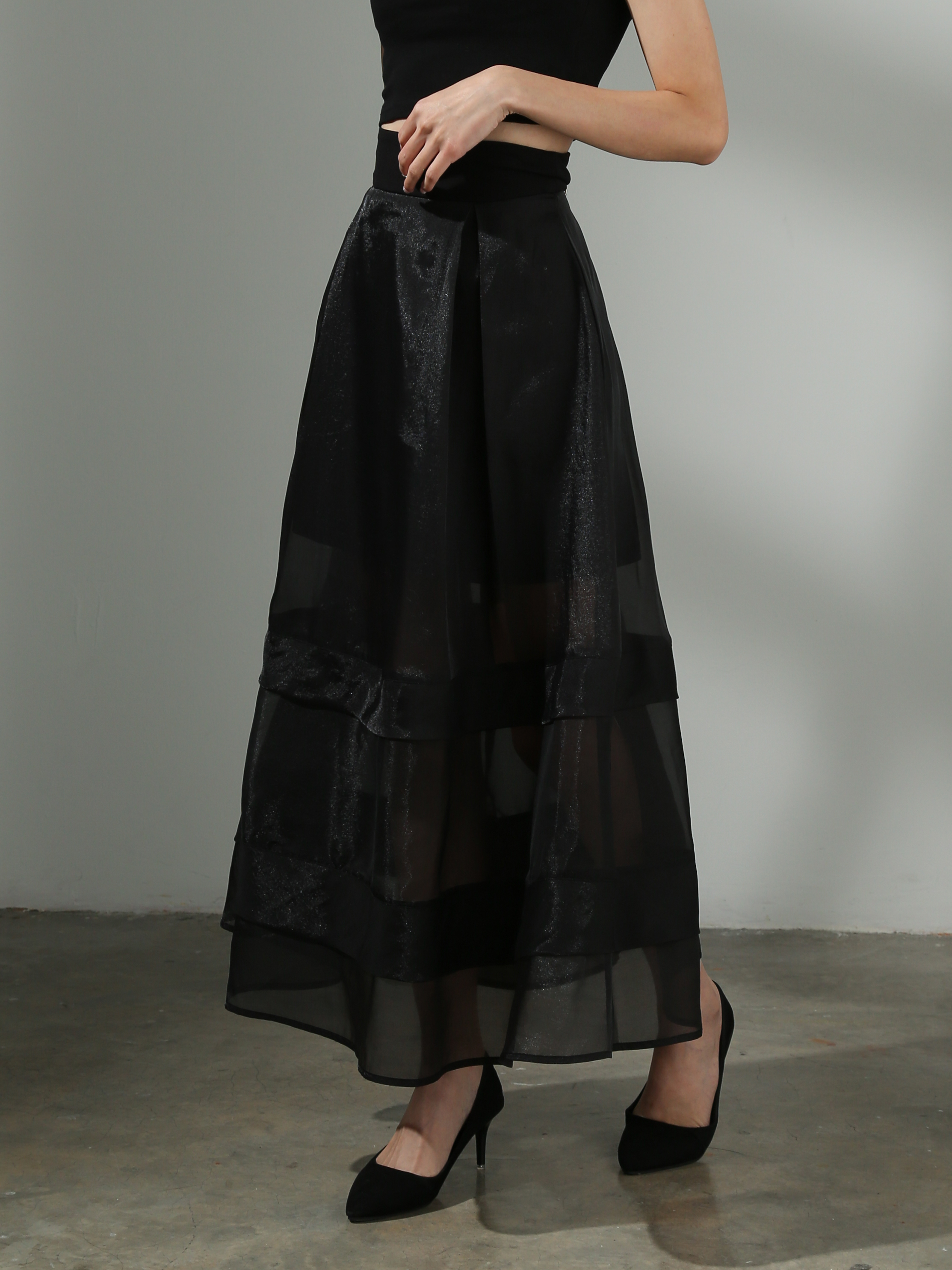 [PREORDER] High Waist With Net Long Skirt AC423