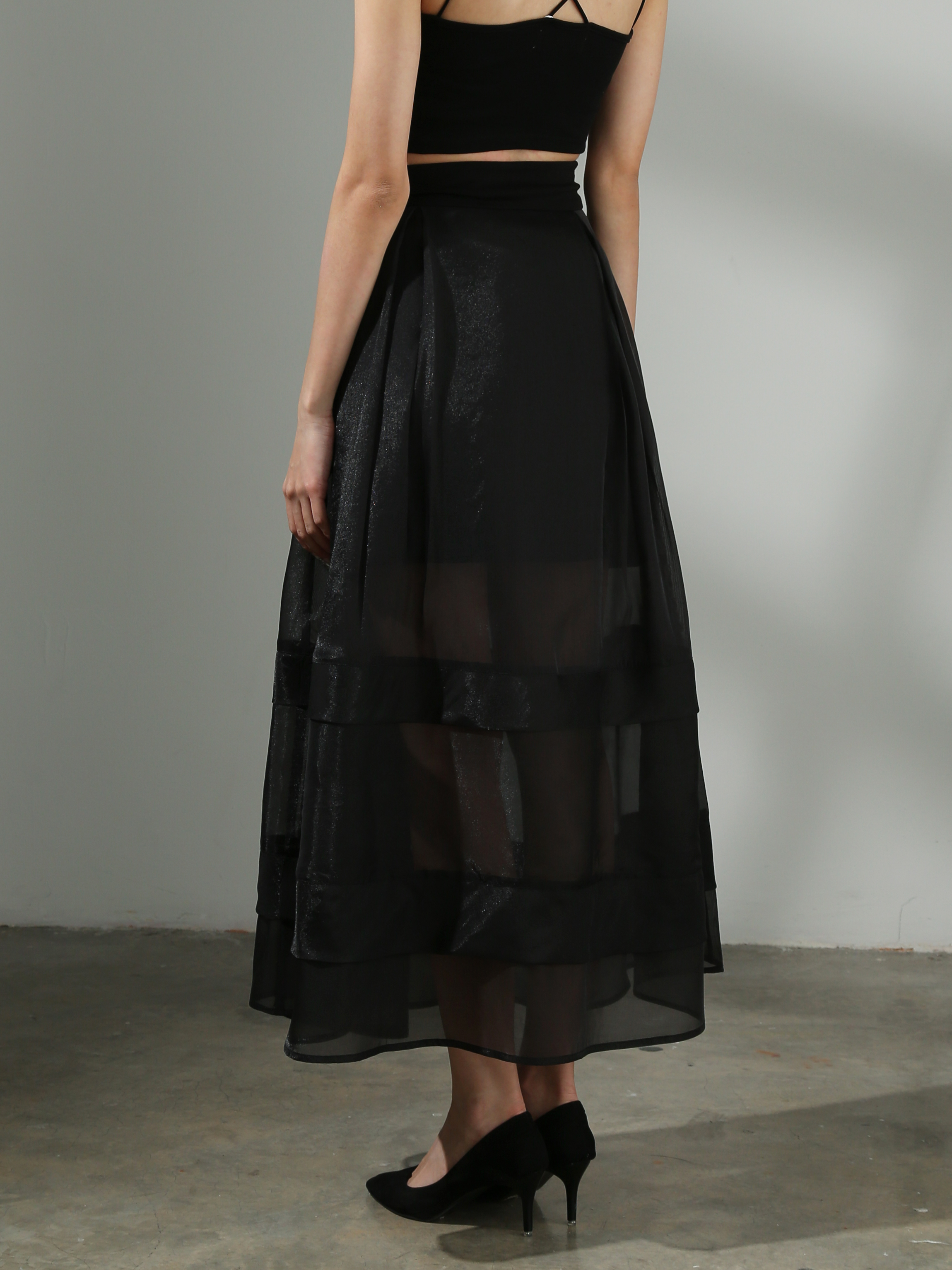 [PREORDER] High Waist With Net Long Skirt AC423