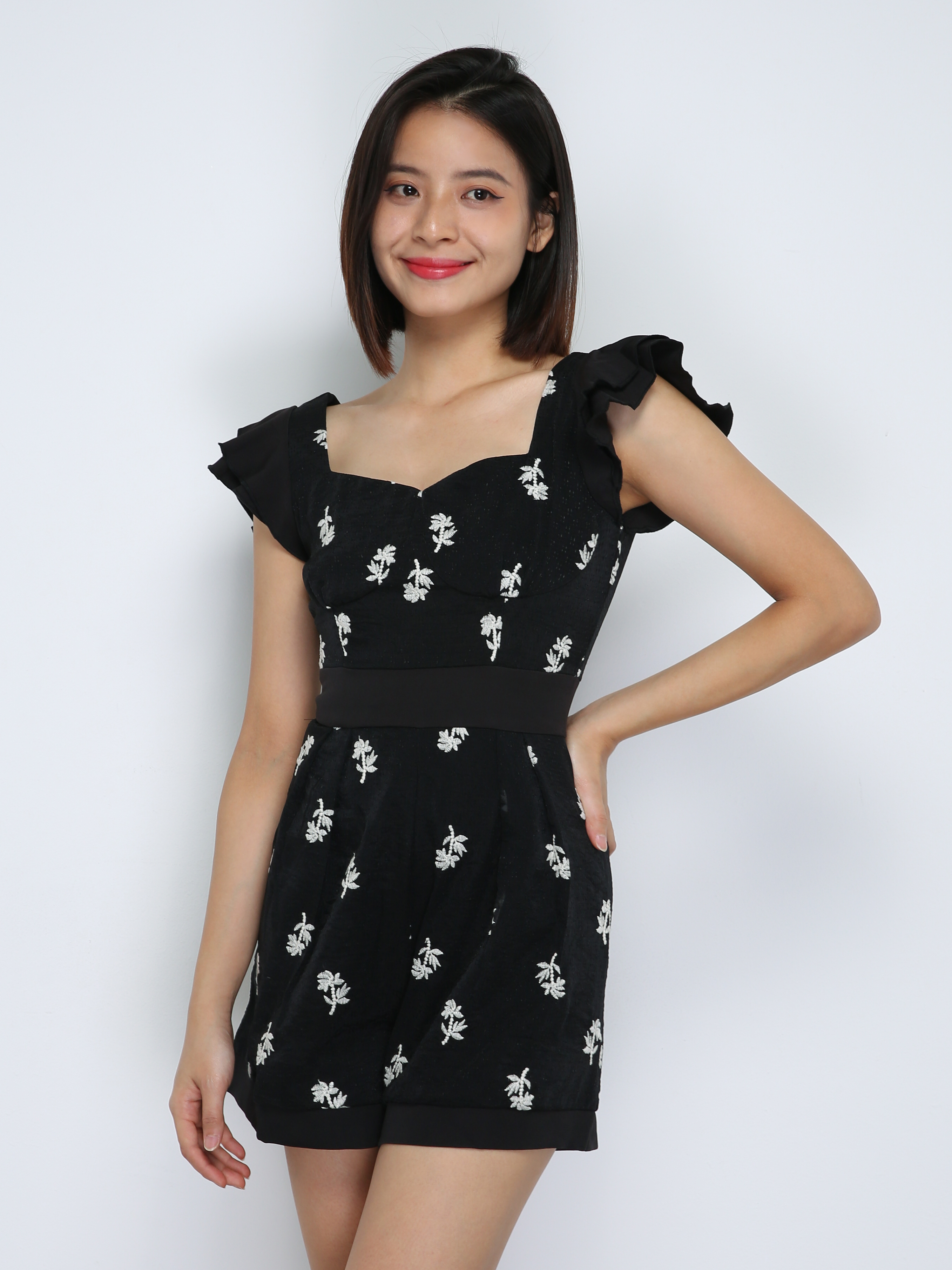 Sleeveless Layered Floral Jumpsuit 33899