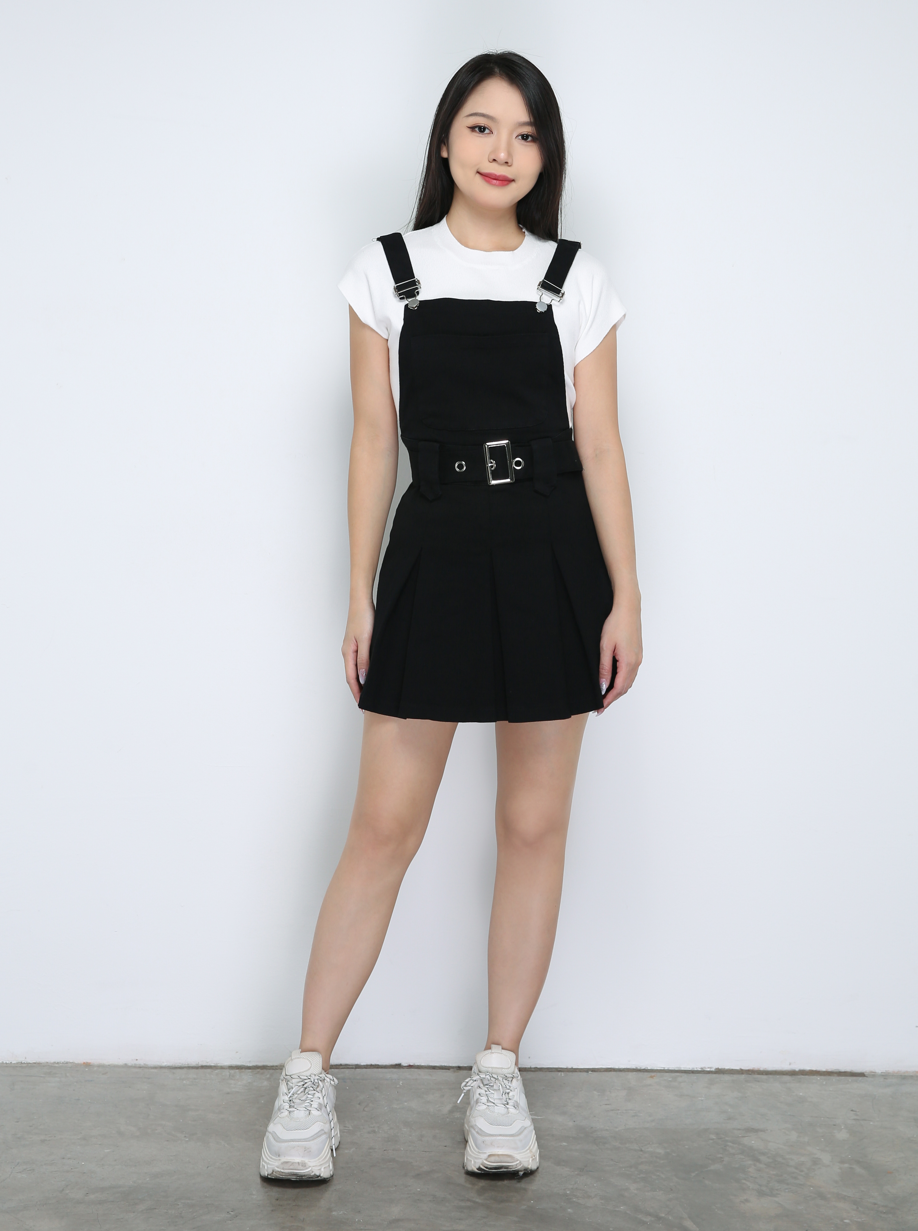 Pleated Woth Belt Jumpsuit 33628