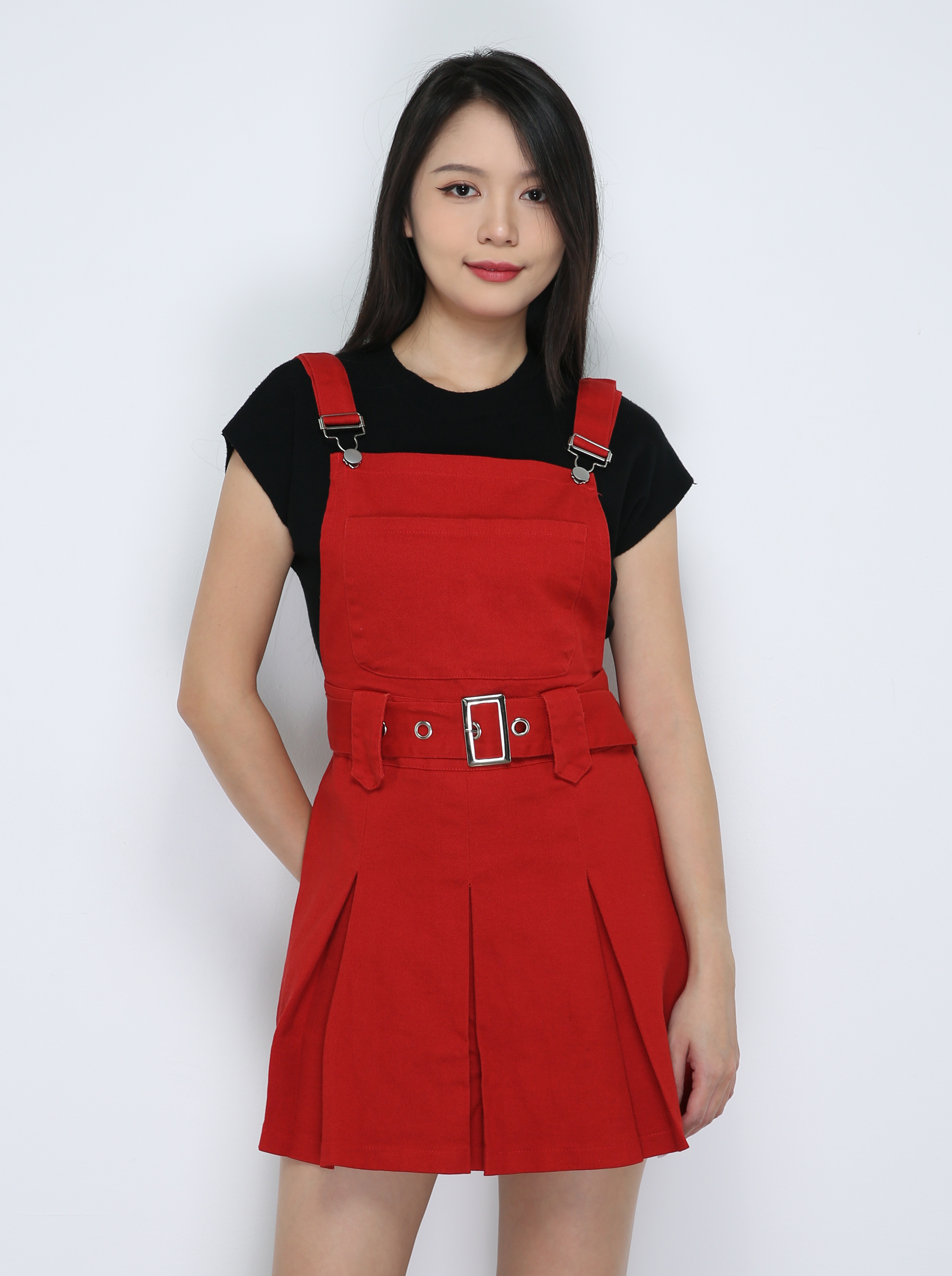 Pleated Woth Belt Jumpsuit 33628