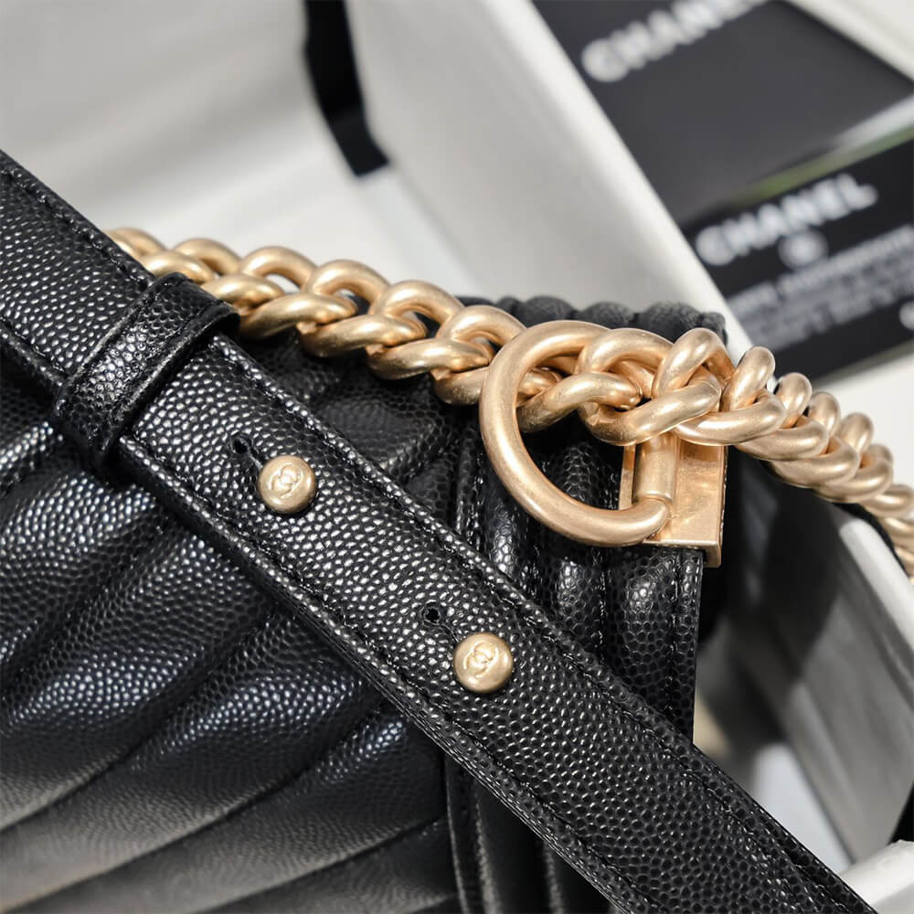 Chevron Caviar Boy Chanel Handbag