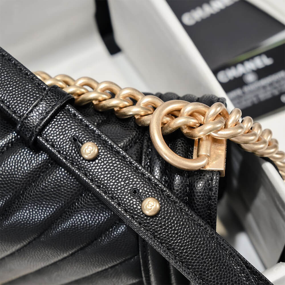 Chevron Caviar Boy Chanel Handbag